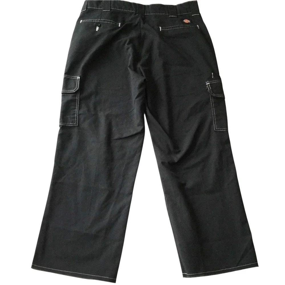 Dickies Cargo Pants Boys 36 Black Flex Regular Baggy Loose Fit Skater Grunge Emo - Picture 13 of 14